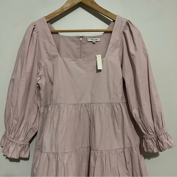 NWT MADEWELL poplin Lizzie babydoll pink dress size 10 - Picture 8 of 9